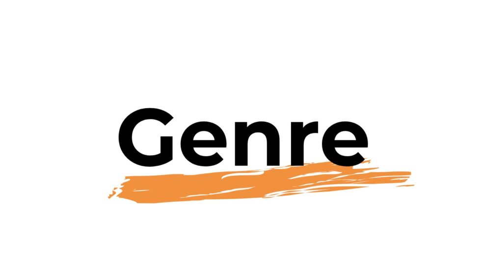 Mot "genre" écrit en noir sur fond blanc
