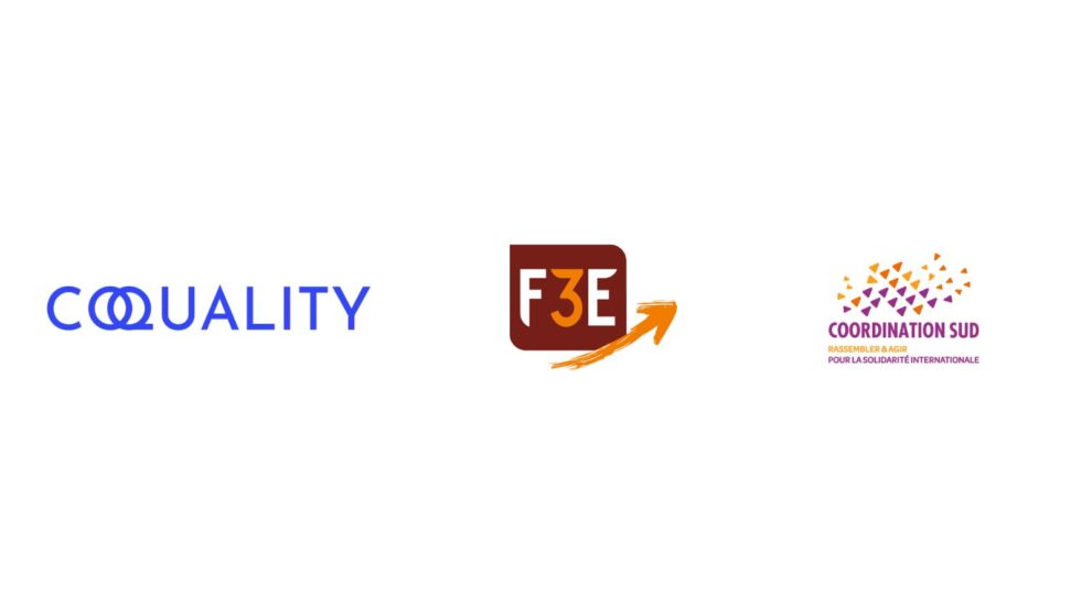 Logos de CoQuality, F3E et Coordination SUD
