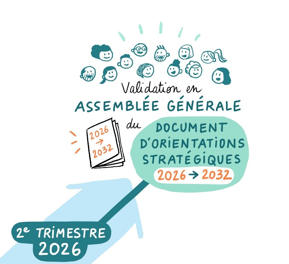 Illustration avec écrit " Assemblée générale" - Illustration d'Aline Rollin